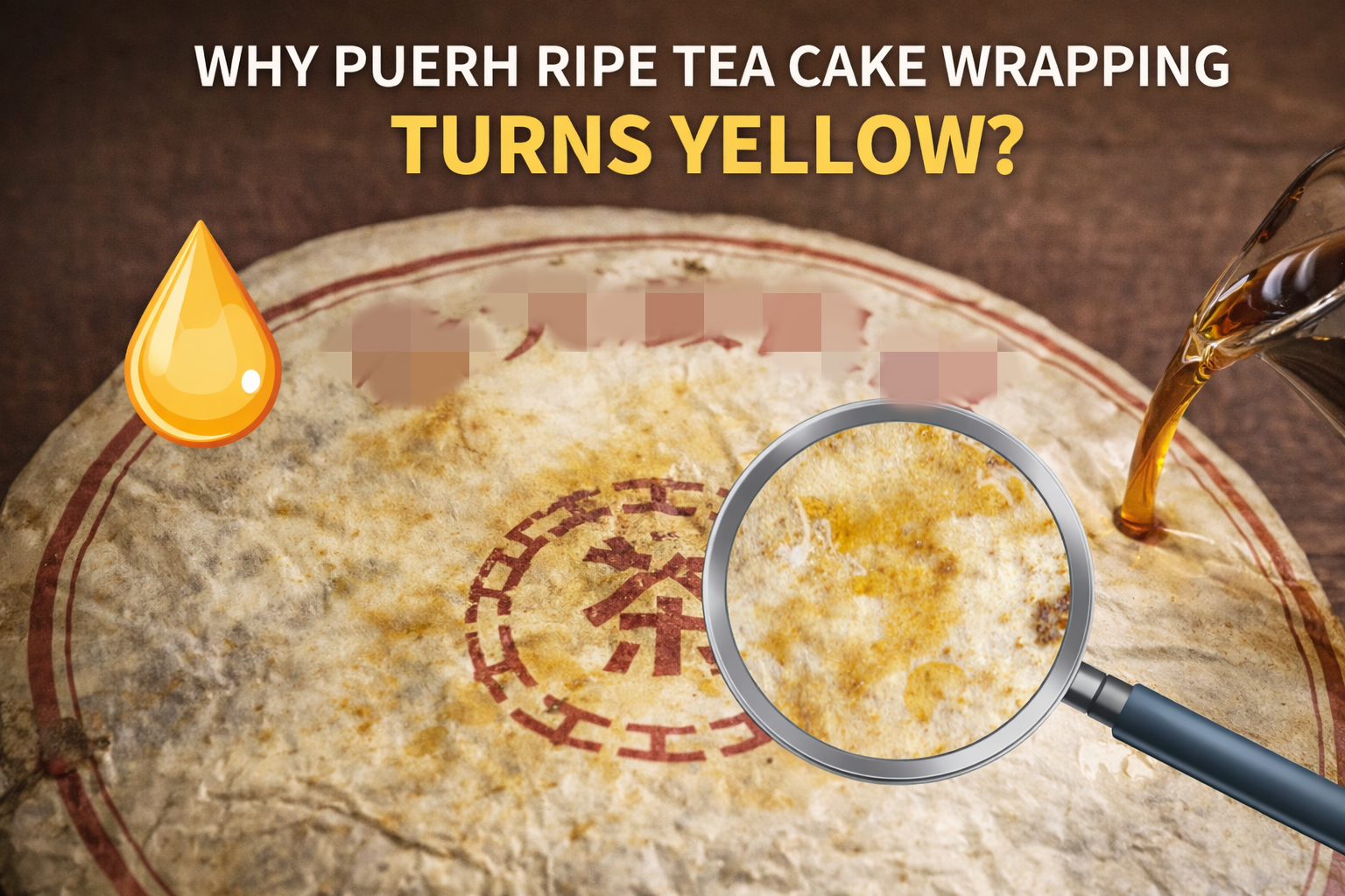 보이차 숙차 병차 포장지에 누렇게 색이 드는 이유